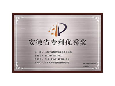Patent Excellence Award der Provinz Anhui